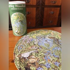 Vintage Spring Woodland Jigsaw Puzzle by Shelia Mannes-Abbott Nature Cute Mouse